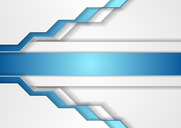 Fondo corporativo abstracto de tecnología gris y azul Diseño vectorial