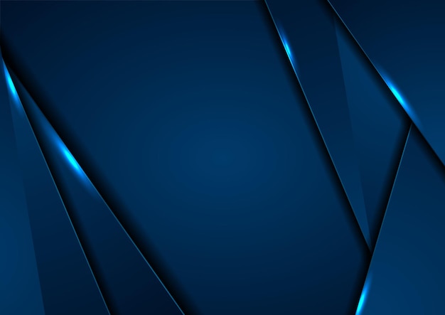 Fondo corporativo azul oscuro con luces brillantes