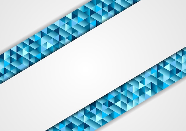 Fondo corporativo de baja poli tecnología abstracta azul gris