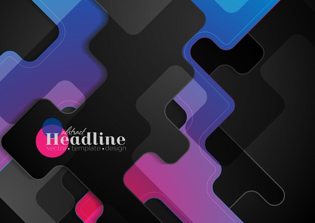 Fondo corporativo geométrico abstracto púrpura azul oscuro Diseño vectorial