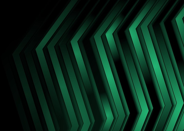 Fondo corporativo geométrico abstracto de rayas brillantes de color verde oscuro