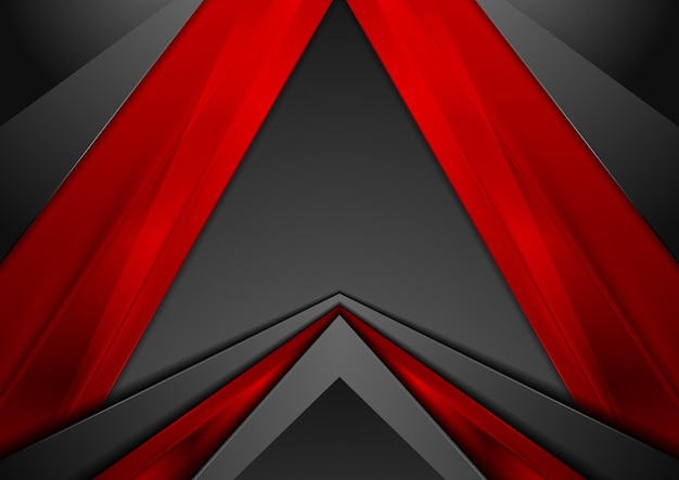 Fondo corporativo de tecnología negra roja abstracta