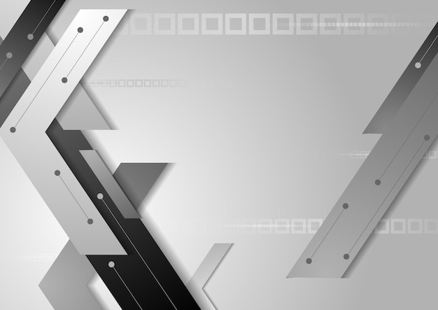 Fondo corporativo de tecnología vector gris