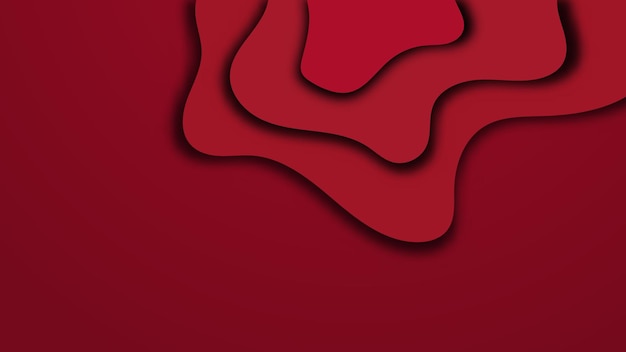 fondo cortado en papel rojo abstracto con espacio en blanco para el elemento de diseño gráfico
