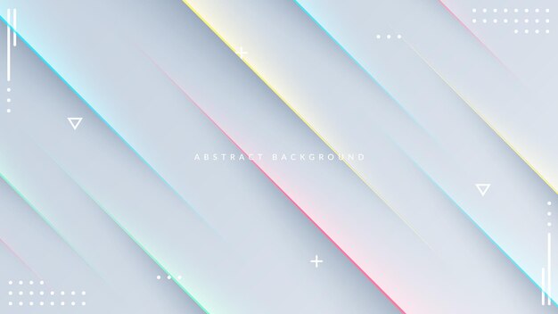 Fondo de corte de papel abstracto con decoración de luz colorida