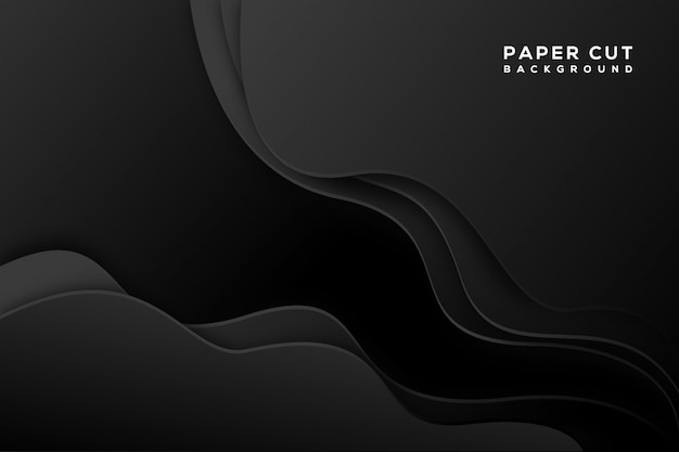 Fondo de corte de papel abstracto negro