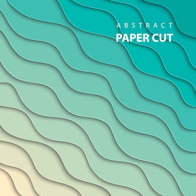 Fondo con corte de papel de color degradado