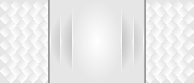 Fondo de corte de papel de diseño de patrón cuadrado blanco abstracto.