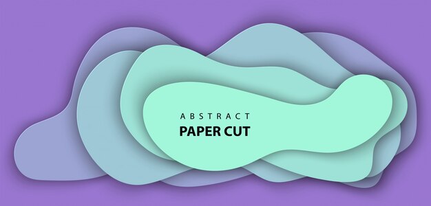 Fondo con corte de papel neón lila y turquesa