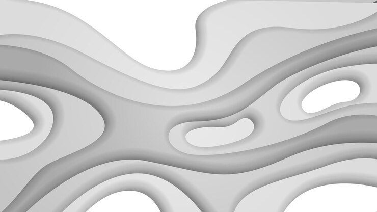 Vector fondo de corte de papel ondulado abstracto blanco con sombras vector objetos de diseño moderno