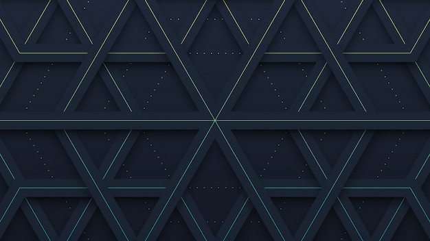 Fondo de corte de papel de patrón geométrico negro