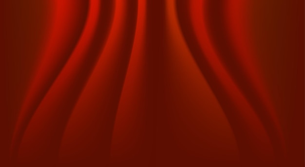 Vector fondo de cortina roja con hermosos y elegantes pliegues