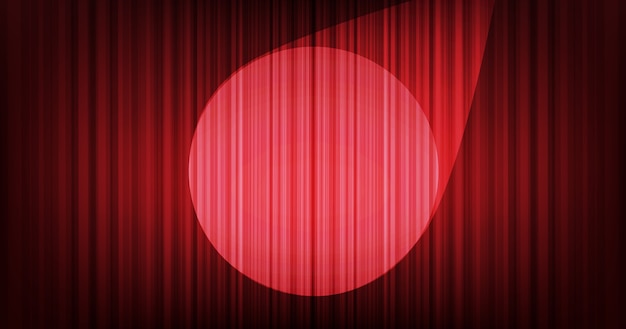 Fondo de cortina roja con luz de escenario