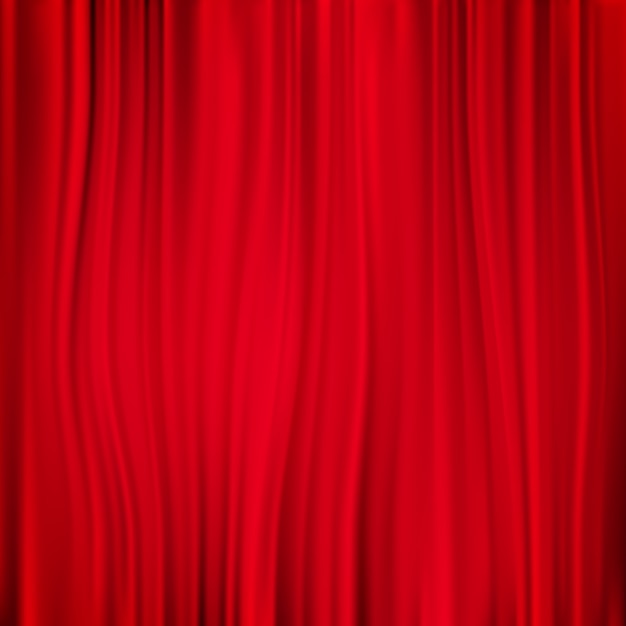 Vector fondo de cortina roja.
