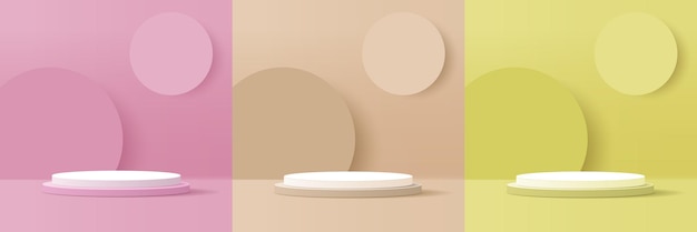 Fondo cosmético y pantalla de podio premium para presentación de productos, marca y presentación de empaque, escenario de estudio con sombra de diseño de vectores de fondo