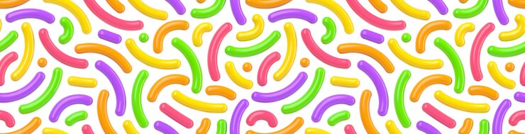 Vector fondo sin costuras abstracto con elementos 3d de plástico multicolores patrón tridimensional