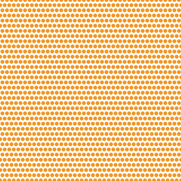 Vector fondo sin costuras con círculos patrón sin costuras rectangular con puntos naranjas sobre fondo blanco