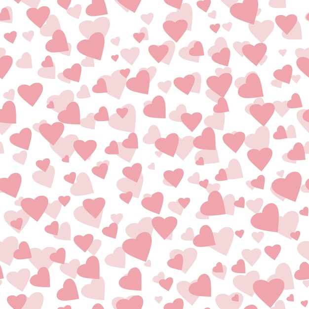 Fondo sin costuras para el día de San Valentín con corazones coloridos para tarjetas de felicitación y diseños de regalos