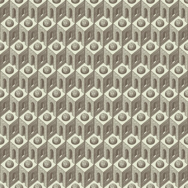 Fondo sin costuras con elementos arquitectónicos