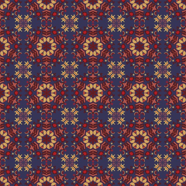 Fondo sin costuras Jardín retro Naturaleza Floral aborigen Damasco Arte de patrones tradicionales