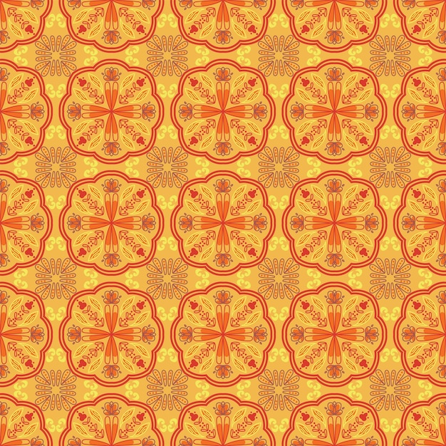 Fondo sin costuras Jardín retro Naturaleza Floral aborigen Damasco Arte de patrones tradicionales