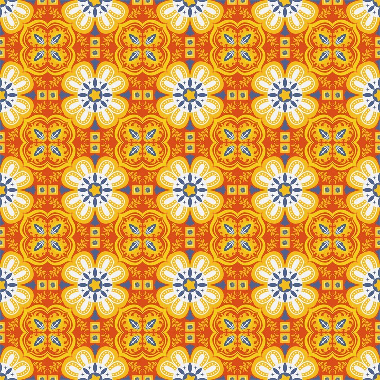 Vector fondo sin costuras jardín retro naturaleza floral aborigen damasco arte de patrones tradicionales