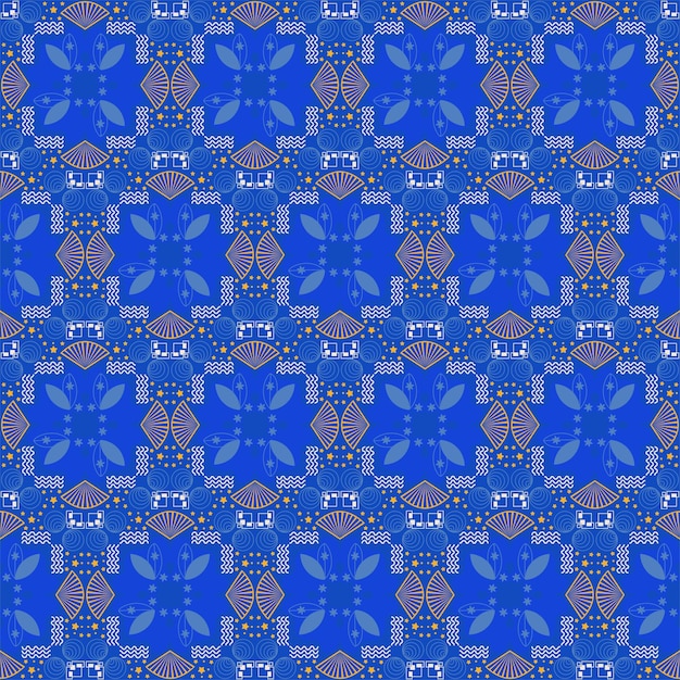 Fondo sin costuras Jardín retro Naturaleza Floral aborigen Damasco Arte de patrones tradicionales