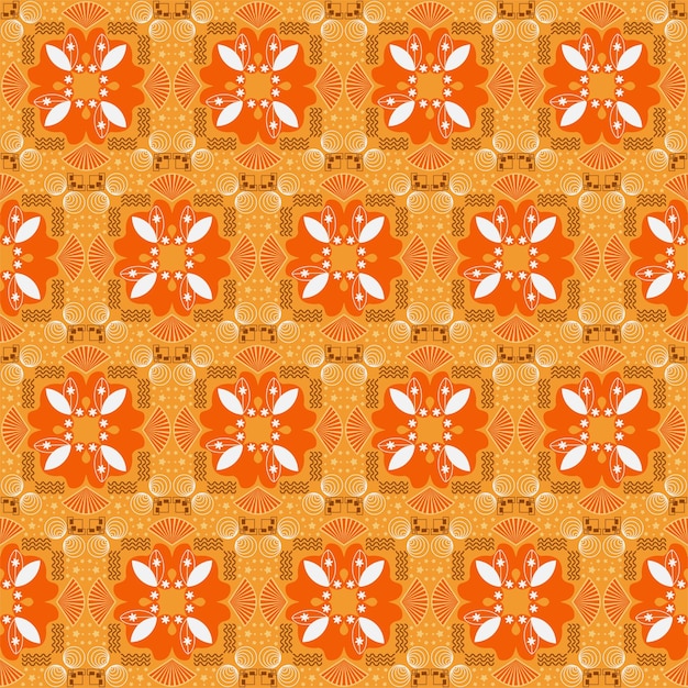 Fondo sin costuras Jardín retro Naturaleza Floral aborigen Damasco Arte de patrones tradicionales