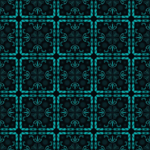Fondo sin costuras Jardín retro Naturaleza Floral aborigen Damasco Arte de patrones tradicionales