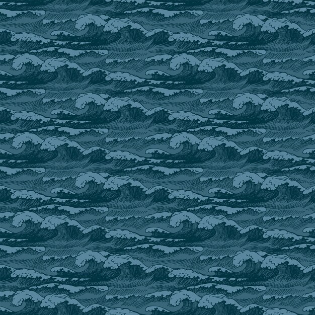 Fondo sin costuras con olas del océano