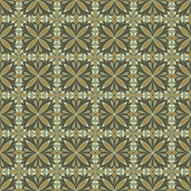 Fondo sin costuras con ornamento de encaje en estilo oriental Patrón de mandala verde para papel tapiz textil