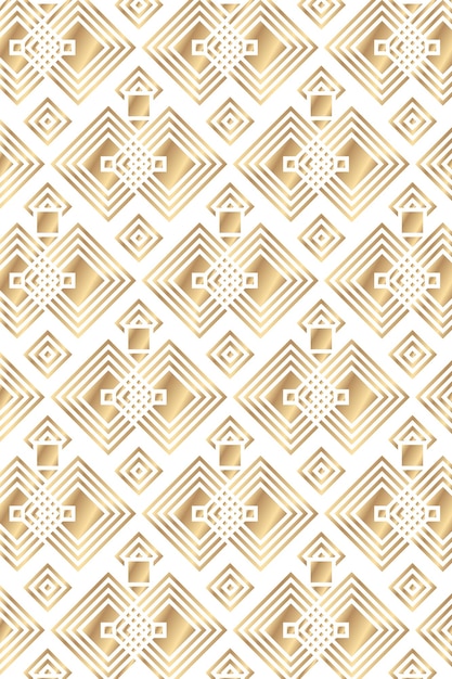 Fondo sin costuras con patrón geométrico dorado