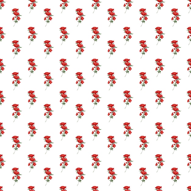 Fondo sin costuras con patrón de rosa roja para diseños decorativos elegantes