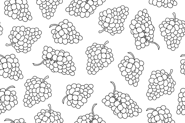 Fondo sin costuras con racimos de uvas 1