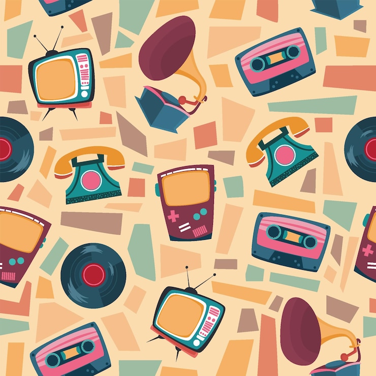 Vector fondo sin costuras retro