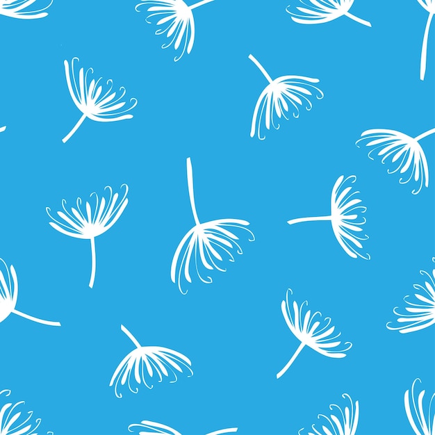 Fondo sin costuras de siluetas elementos de diseño floral abstracto