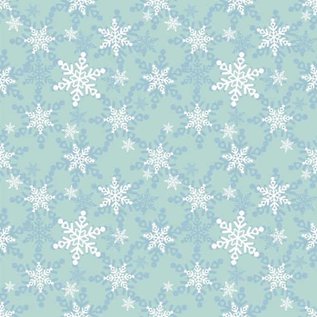 Fondo sin costuras de vacaciones con copos de nieve