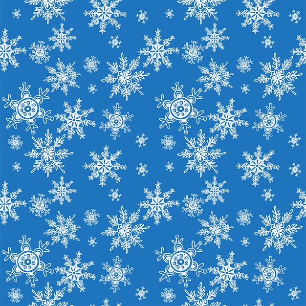 Fondo sin costuras de vacaciones con copos de nieve