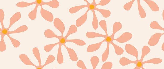 Fondo sin costuras vectorial patrón abstracto minimalista de hermosas flores negro moderno en un fondo claro ideal para el diseño textil protectores de pantalla cubre tarjetas invitaciones y cartelesx9xA