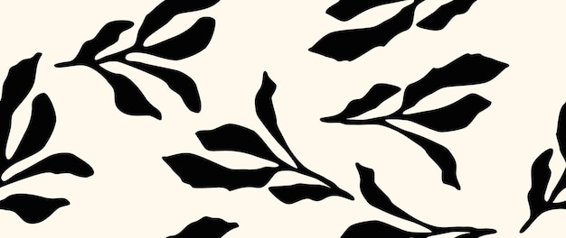 Fondo sin costuras vectorial patrón floral abstracto minimalista impresión moderna en color negro sobre un fondo claro Ideal para el diseño textil protectores de pantalla cubre tarjetas invitaciones y carteles