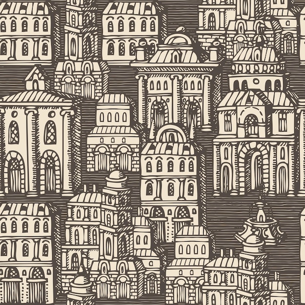 El fondo sin costuras de la vieja ciudad