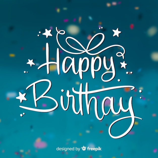 Fondo creativo feliz cumpleaños letras