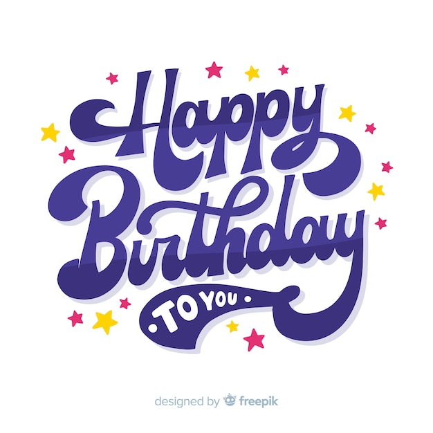 Fondo creativo feliz cumpleaños letras