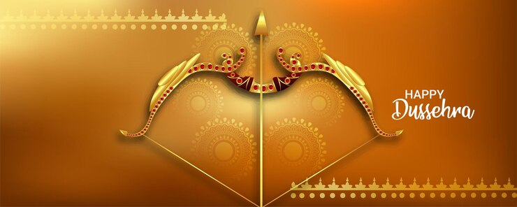 Vector fondo creativo feliz dussehra con lazo