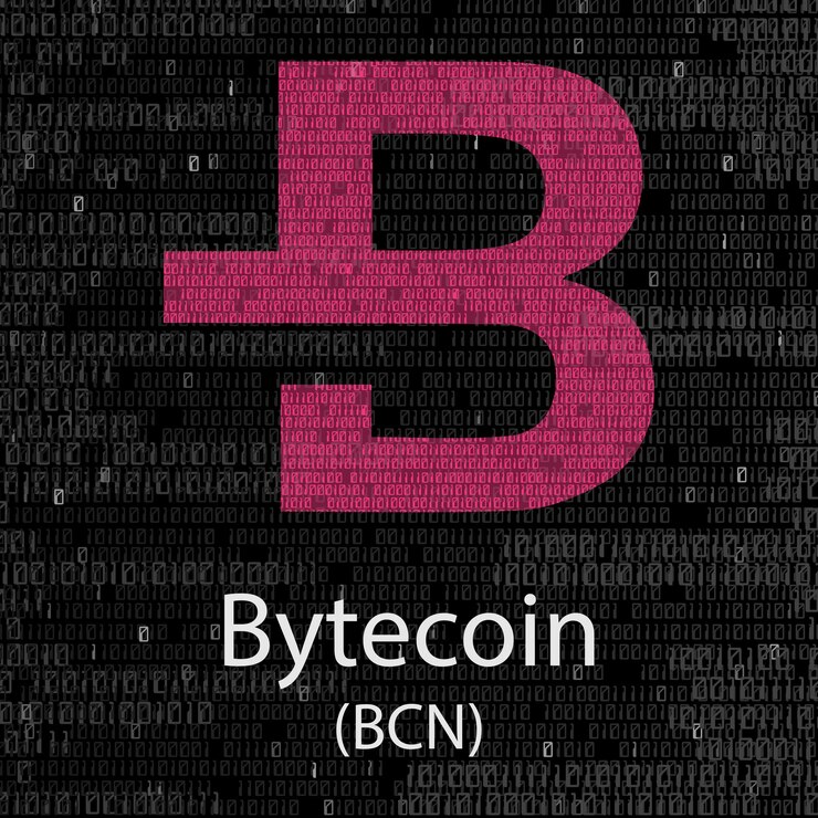 Vector fondo de criptomoneda bytecoin