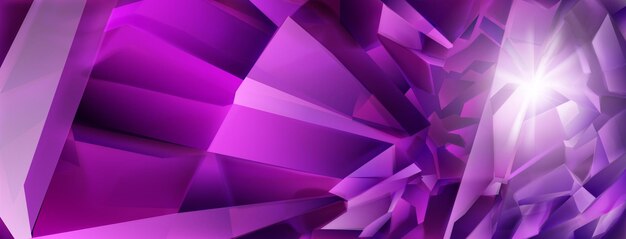 Vector fondo de cristal abstracto en colores púrpura con reflejos en las facetas y refracción de la luz