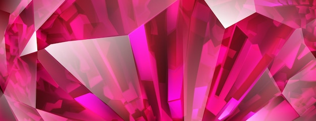 Fondo de cristal abstracto en colores rojos con reflejos en las facetas y refracción de la luz