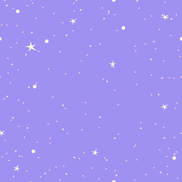 Vector fondo cuadrado sin costuras con cielo nocturno y estrellas para imprimir en tarjetas textiles y papel tapiz