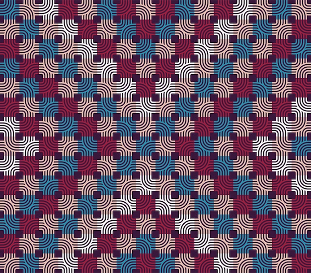 Fondo cuadrado geométrico sin costuras vectorial