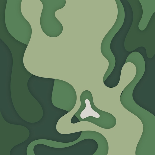Fondo cuadrado verde abstracto Papercut
